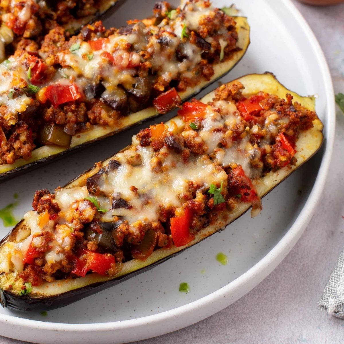 Zucchini Boats Ground Beef