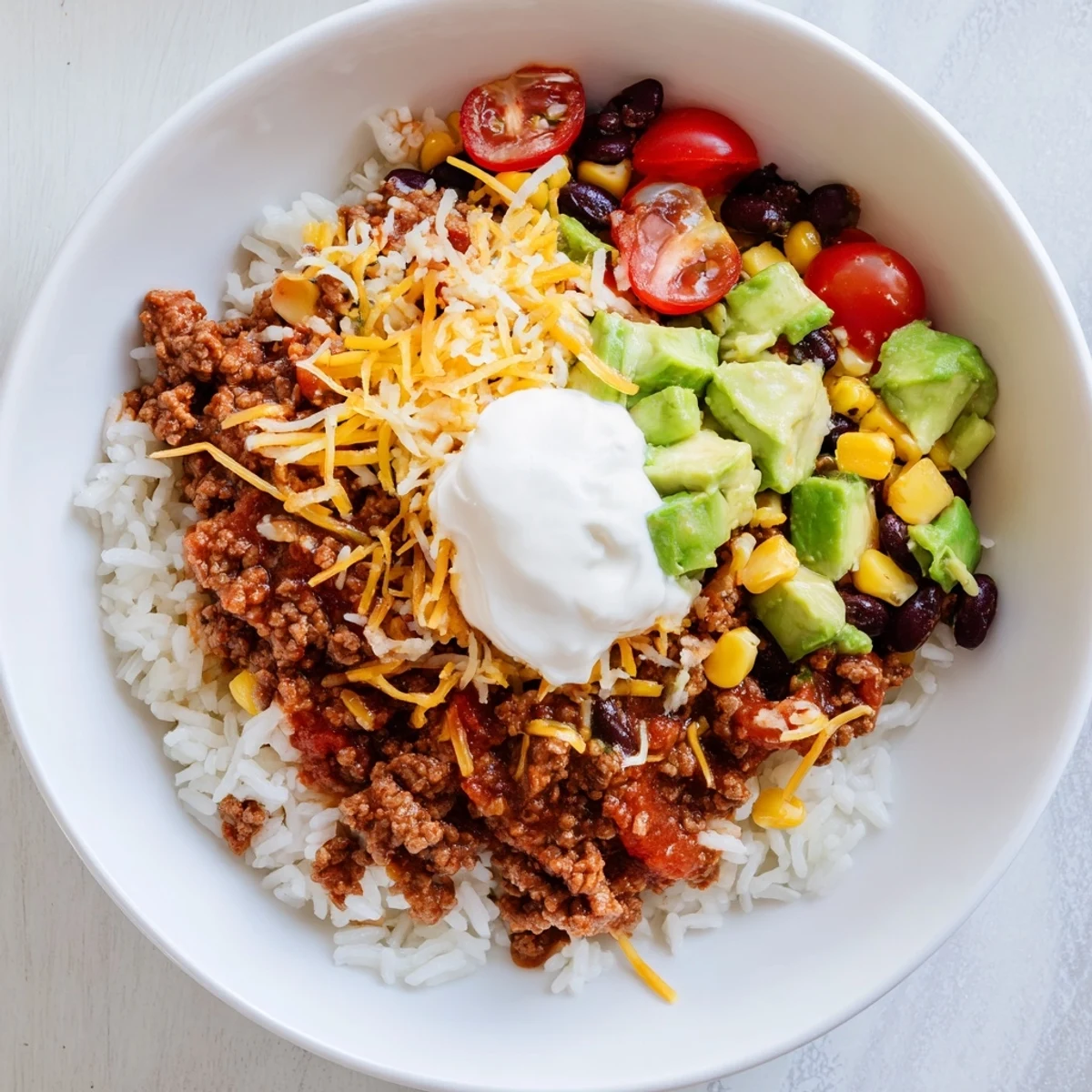 Ready in under 45 minutes and perfect for a quick weeknight dinner, this Beef Burrito Bowl is gluten-free.