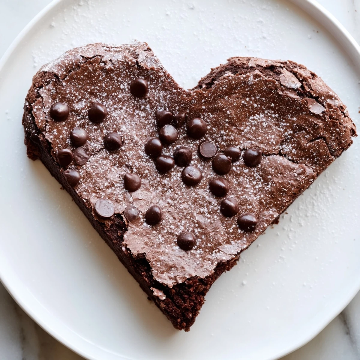 Warm Valentine Heart Shaped Brownies with gooey centers, served with vanilla ice cream and chocolate drizzle on the side.