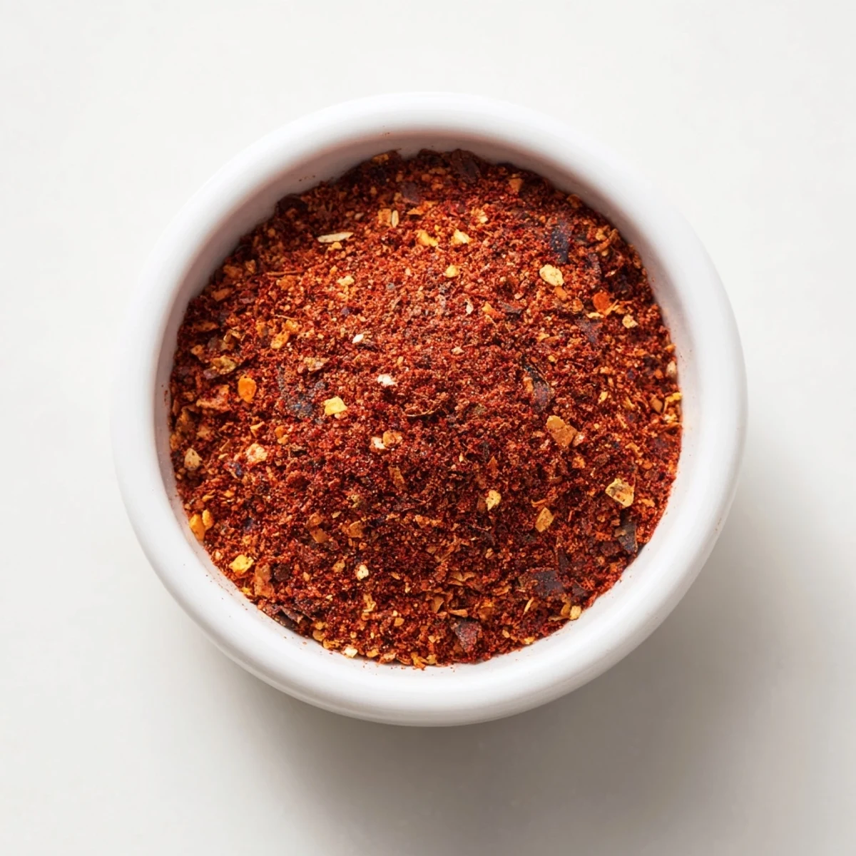 Bright, rust-colored Easy Homemade Taco Seasoning Mix in a small glass bowl with a whisk, ready to spice up your next taco night.
