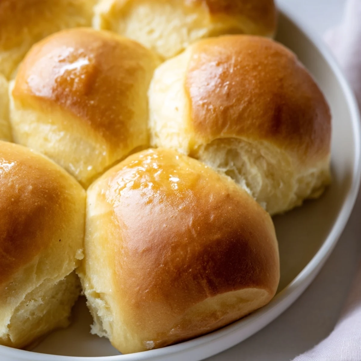 The Best Vegan Dinner Rolls are brushed with melted vegan butter and served alongside a hearty vegan dinner.