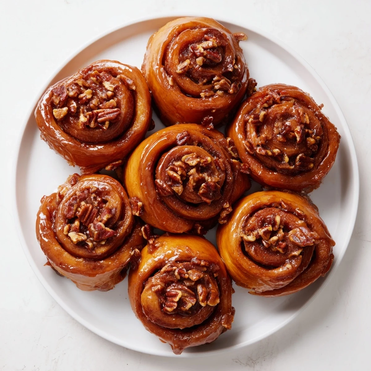 Freshly baked Vietnamese cinnamon date sticky buns revealing swirls of dark dates and aromatic spice filling