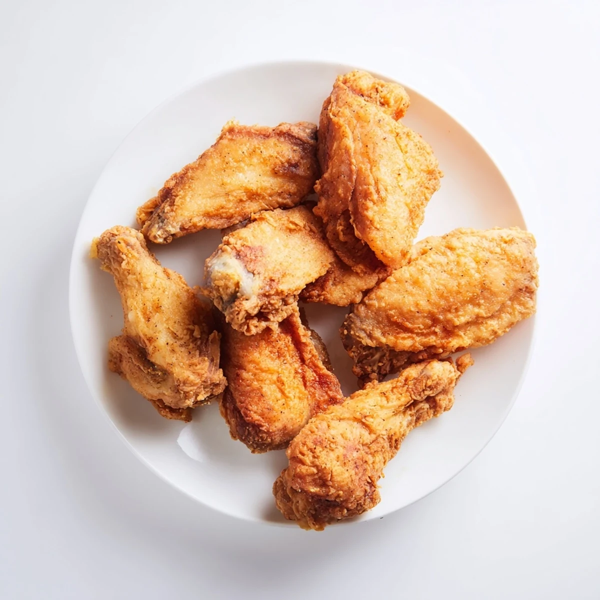 Homemade Southern fried chicken with thick flour crust resting after deep frying to perfection