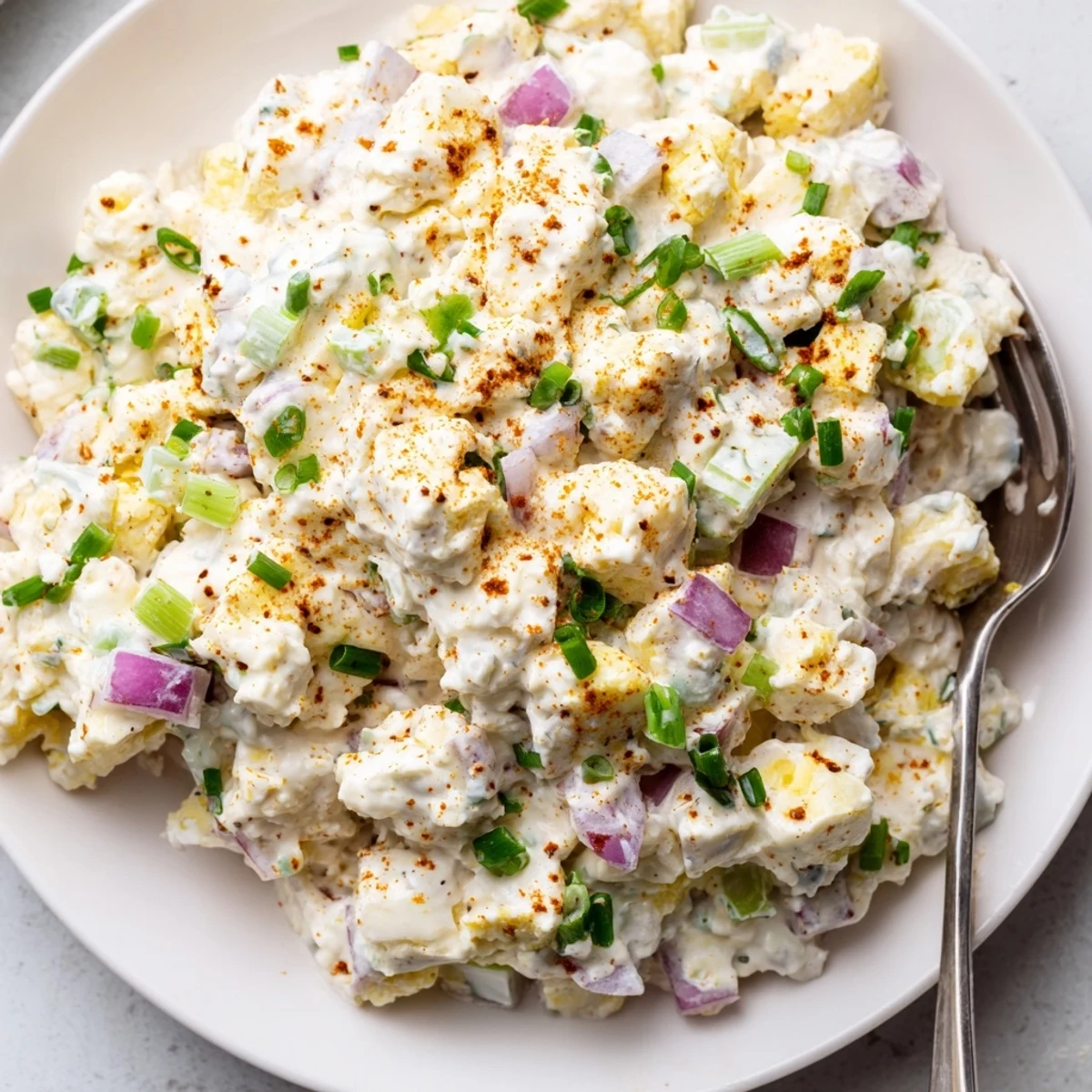 Protein-rich cottage cheese egg salad served on rustic whole-grain toast with crisp celery and chives.
