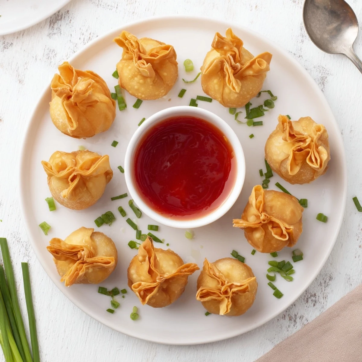 Golden deep-fried Crab Rangoon Bombs with crispy exteriors and creamy crab cheese filling ready for serving