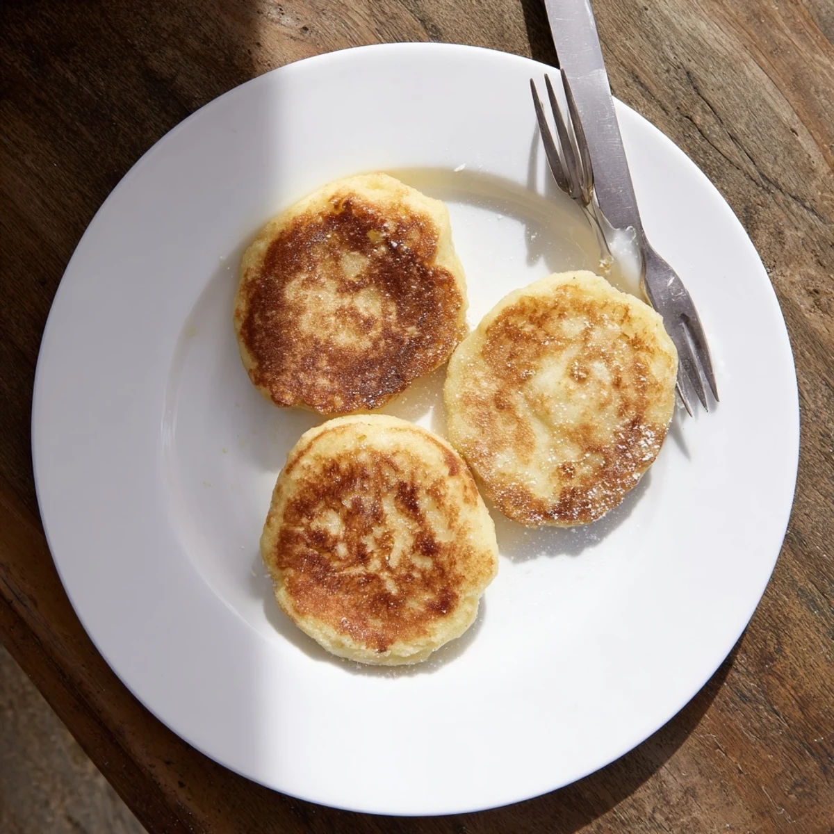 Traditional Irish potato cakes arranged on a wooden board with fresh scallions