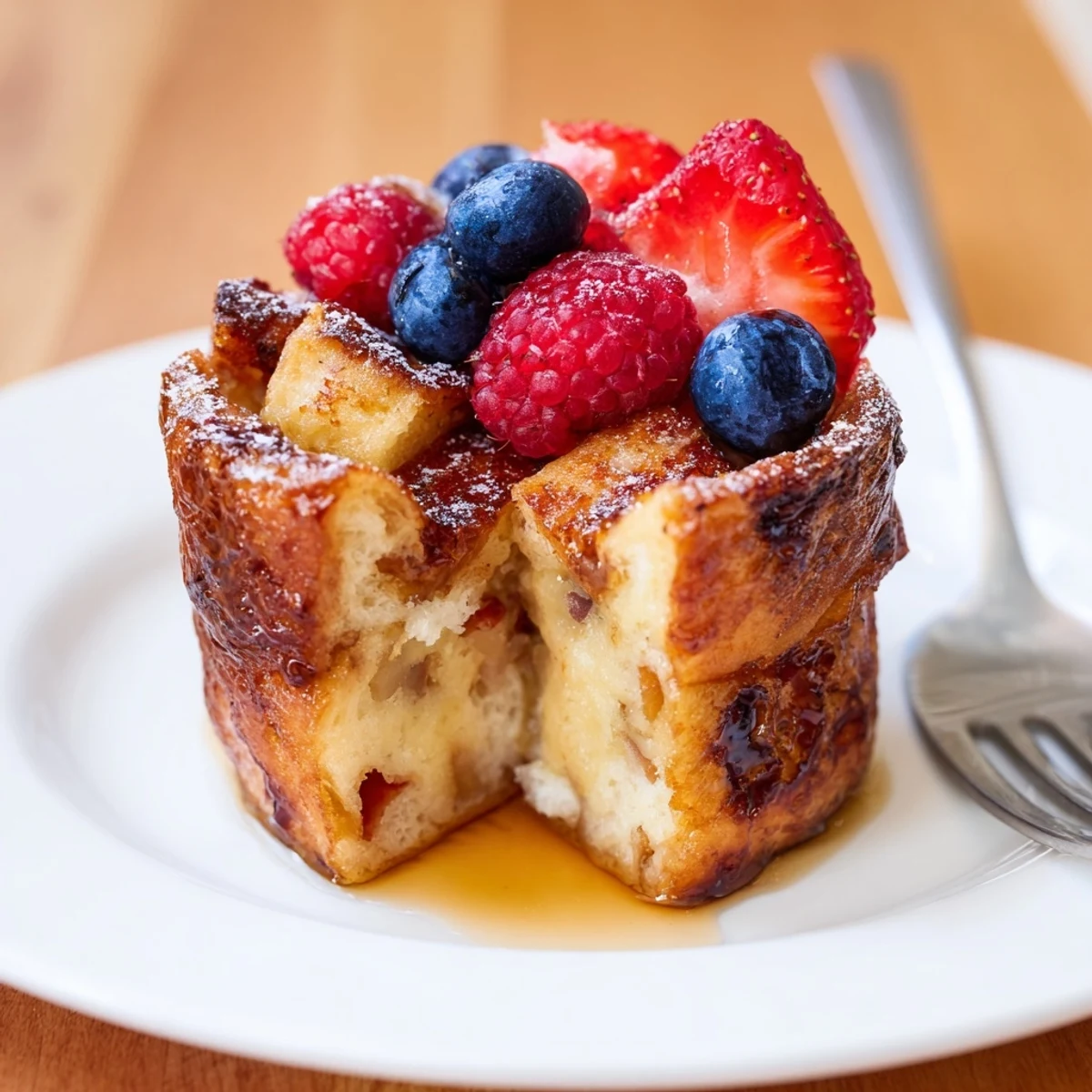 Warm Baked French Toast Cups, custardy centers and crisp edges, perfect brunch