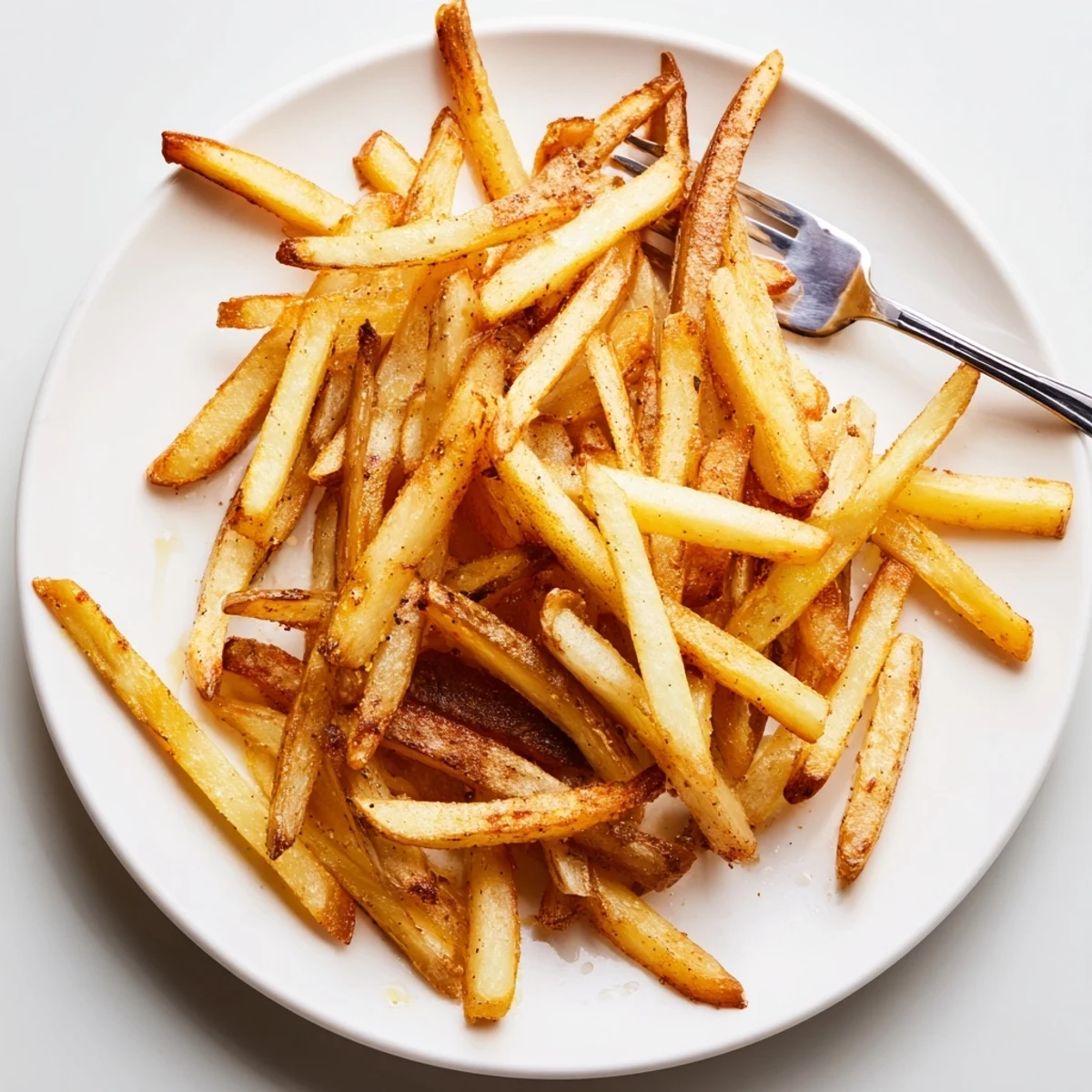 Crispy Homemade Air Fryer French Fries: golden sticks, lightly salted, served hot.
