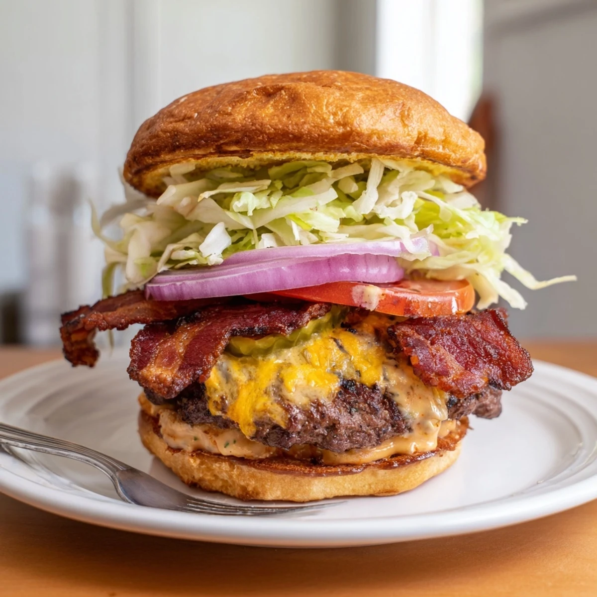 Irresistible Crack Burgers piled with melty cheddar, bacon, and tangy crack sauce