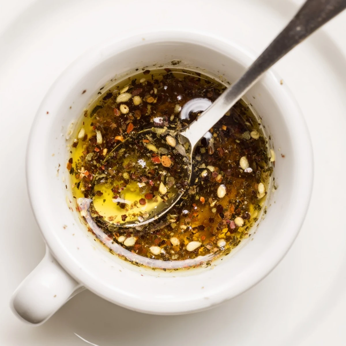 Zesty Italian Vinaigrette drizzled over grilled vegetables, bright lemon and oregano