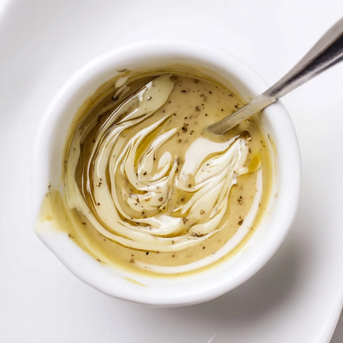 Zesty Dijon Vinaigrette Recipe whisked smooth, suggested as marinade for grilled chicken.