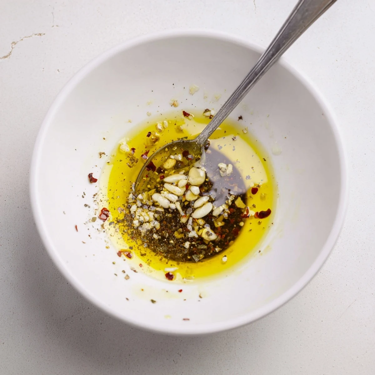 Greek Dressing With Red Wine Vinegar And Dijon ready to toss over crisp salad