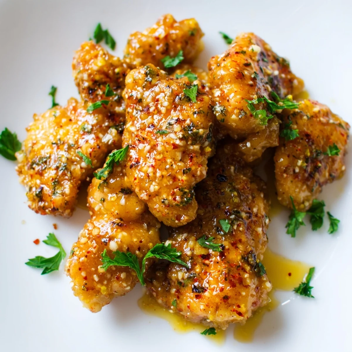 Golden baked oven honey mustard chicken breasts glazed with sticky sweet and tangy sauce