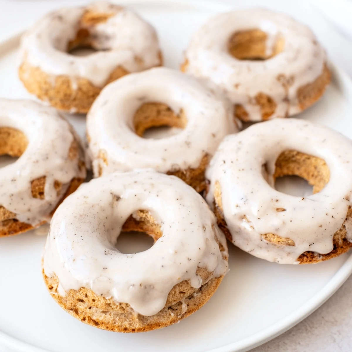 Cake-style banana bread donuts fresh from the oven ready for breakfast or dessert