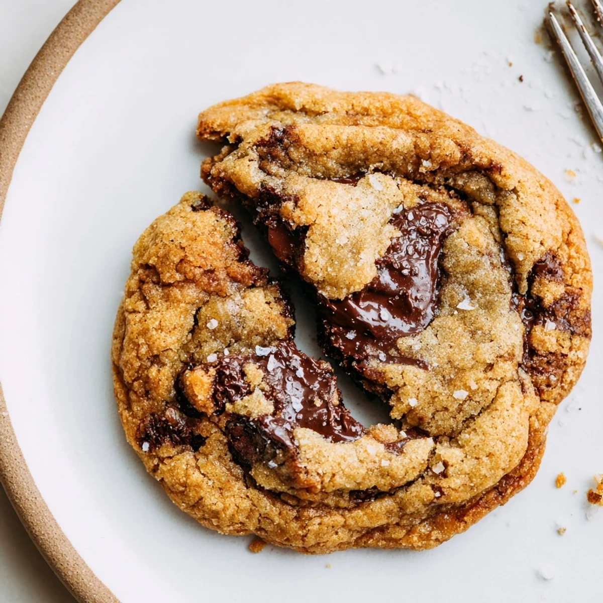 Brown Butter Chocolate Chip Cookies Recipe showing golden edges and chewy centers.