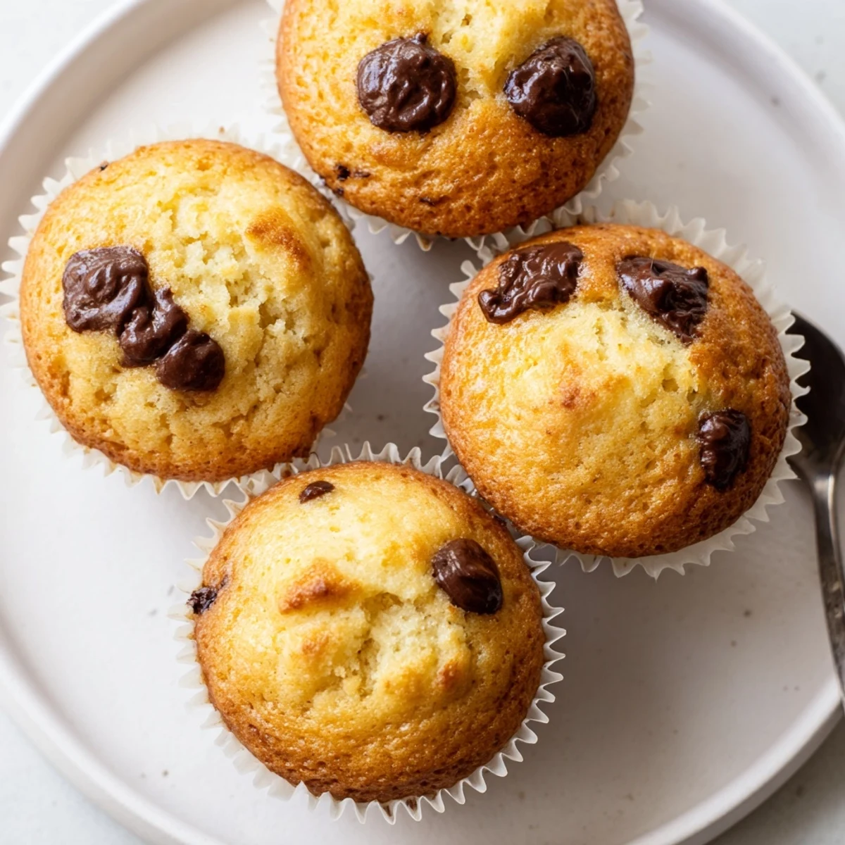 Fresh Little Bites Mini Muffins piled in a lunchbox, soft, buttery.