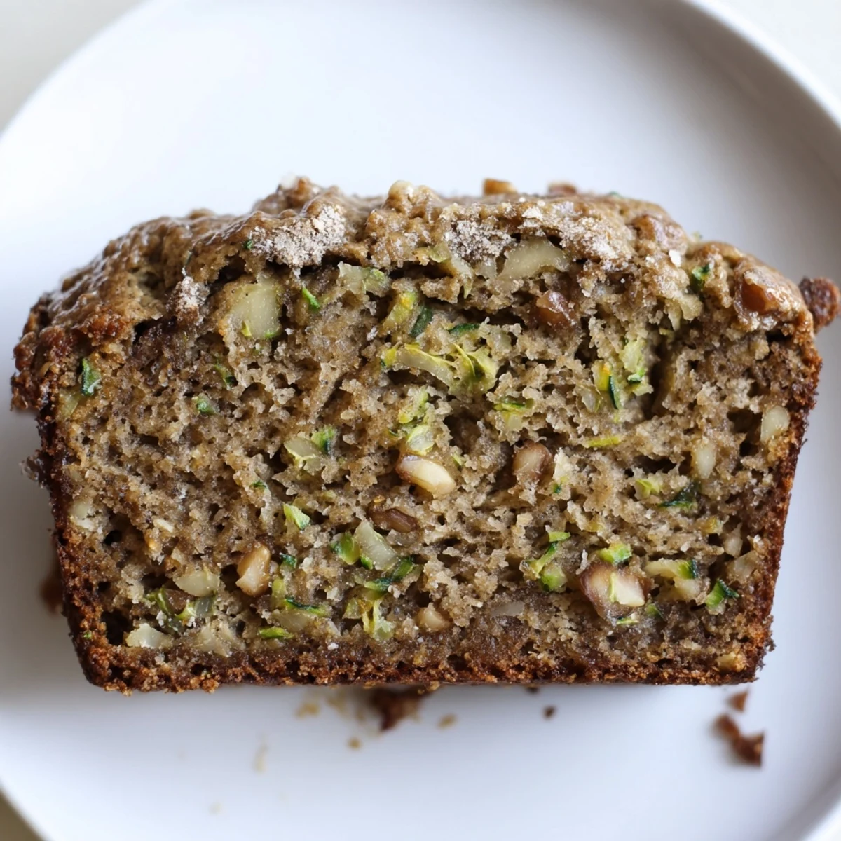 Zucchini Banana Bread cooling on wire rack, golden crust and tender crumb