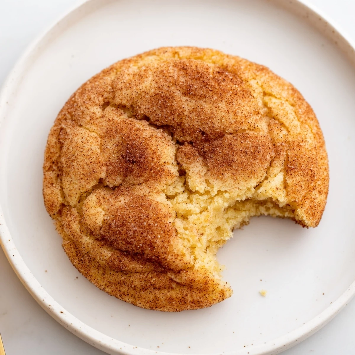 Soft homemade Snickerdoodle cookies rolled in cinnamon sugar with crackly golden tops