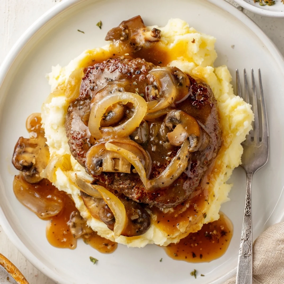 Golden-browned Country Style Smothered Cube Steak Recipe nestled in rich gravy