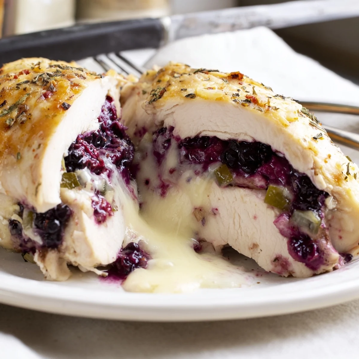 Blackberry Jalapeno Stuffed Chicken