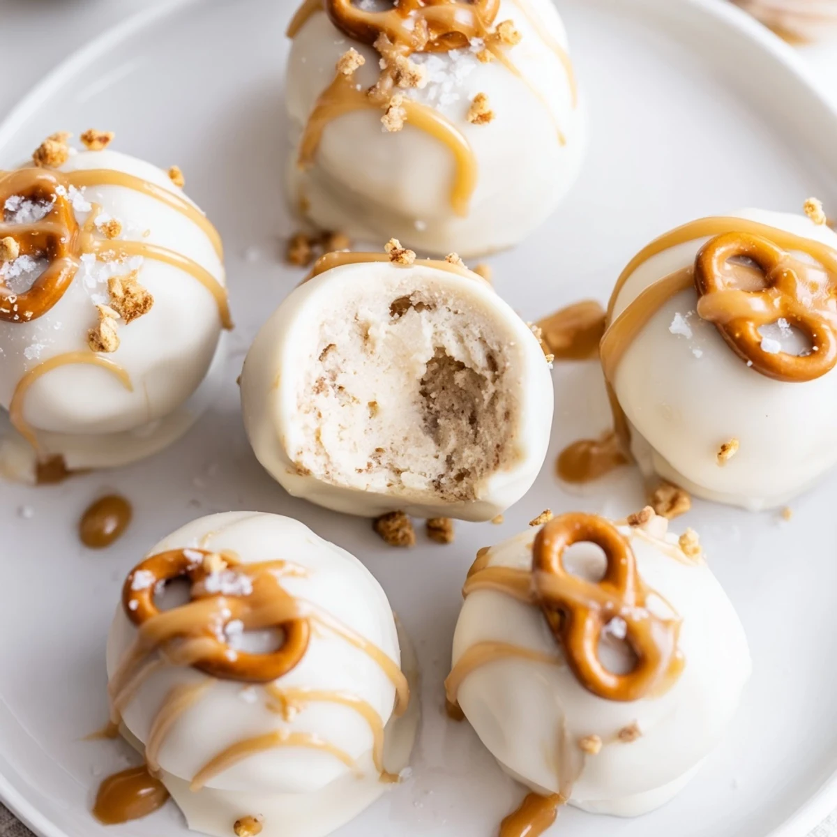 Salted Caramel Pretzel Cheesecake Balls