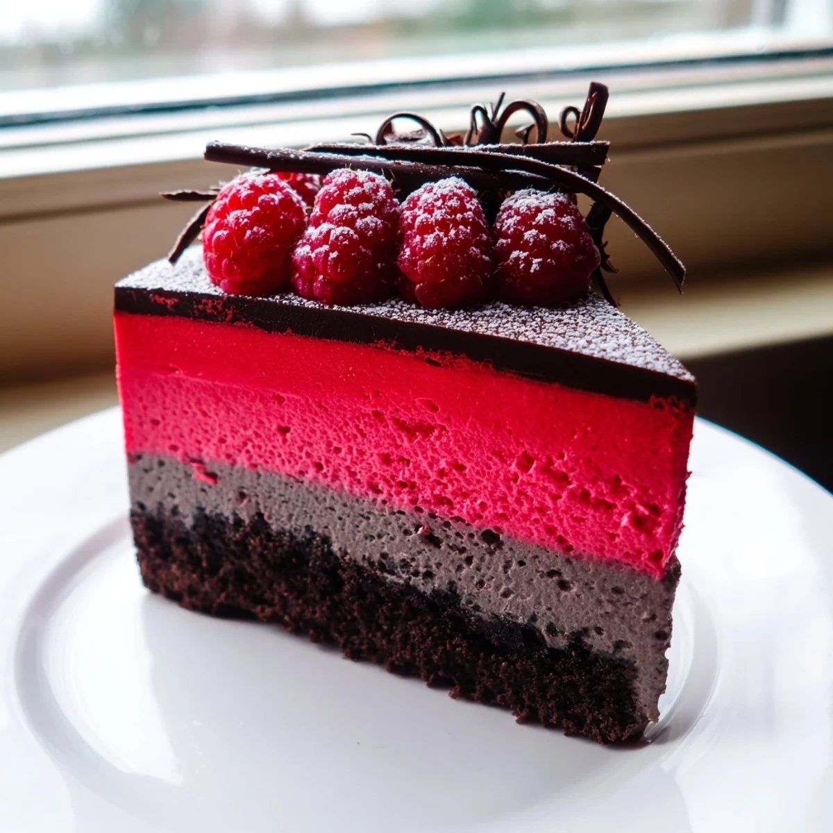 Raspberry Chocolate Mousse Cake