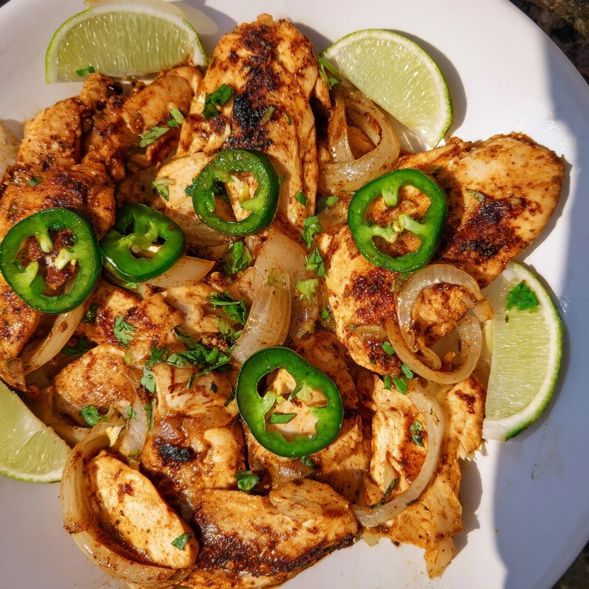 Juicy spicy jalapeno chicken recipe baked with vibrant onions and aromatic garlic