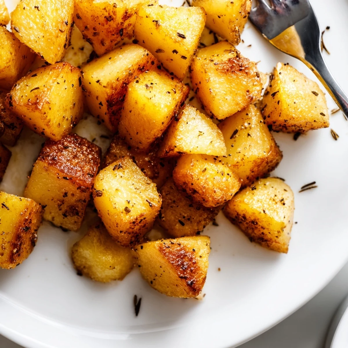 Fluffy roasted potatoes baked to golden brown perfection for a delicious side dish
