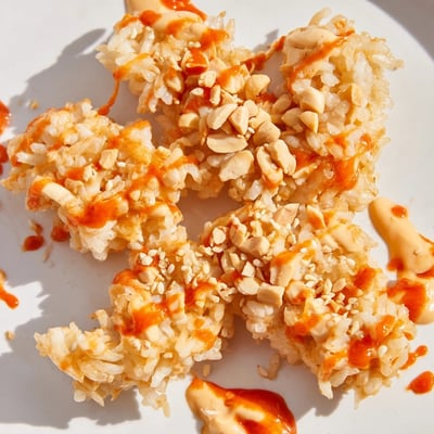 Bang Bang Chicken Crispy Rice