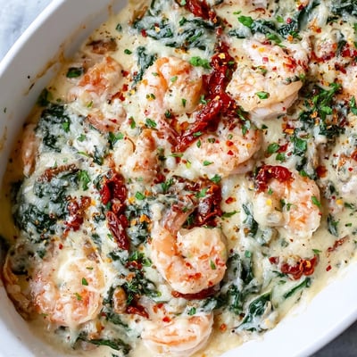 Low Carb Shrimp Tuscan Bake